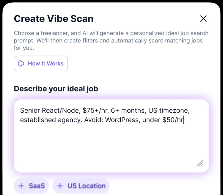 Create Vibe Scan