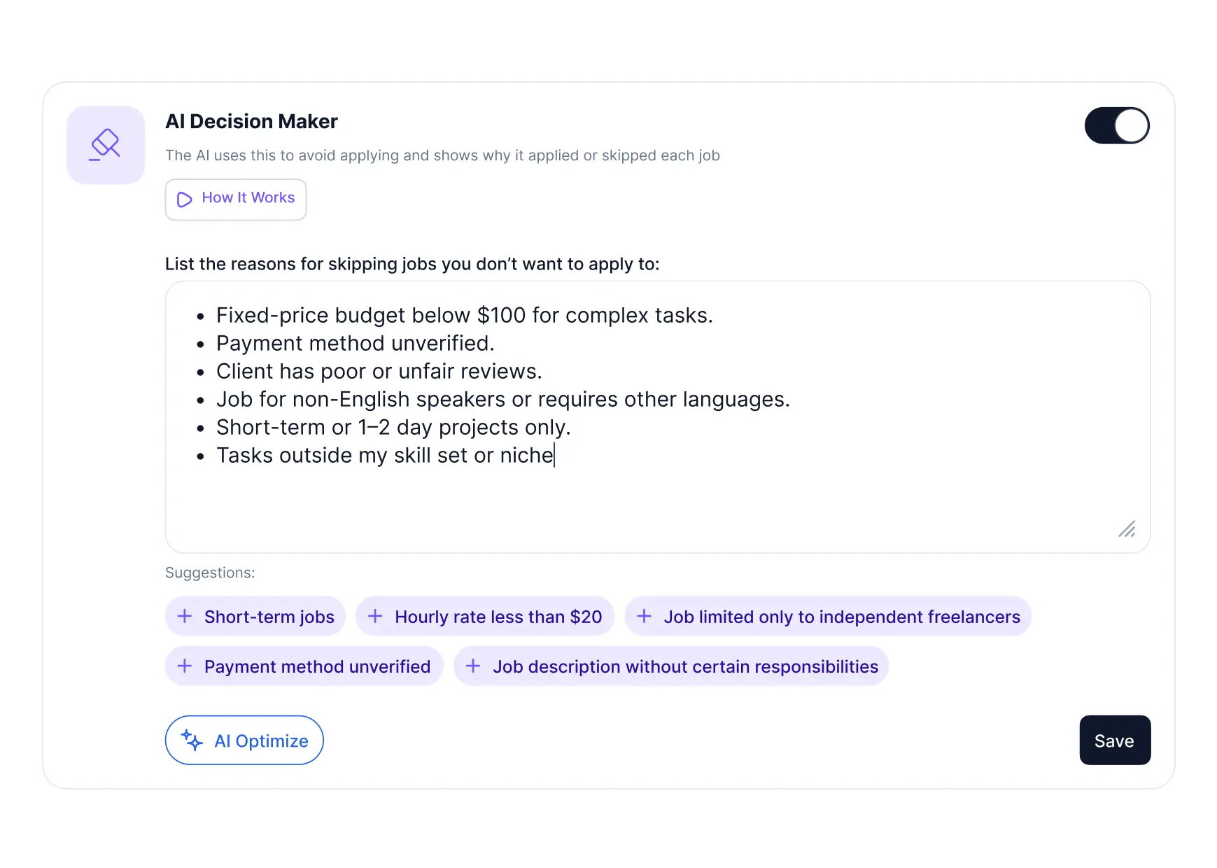 Natural Language Input